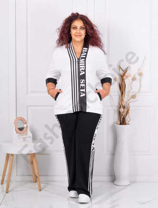 Plus size σετ φόρμας με επιγραφή-κωδ 7252