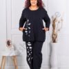 Plus size σετ φόρμας με σχέδιο τρύπες-λευκό-κωδ 119-2