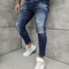 Ανδρικό τζιν παντελόνι Skinny Fit-μπλε-κωδ 7118