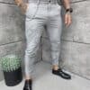 Ανδρικό κομψό παντελόνι Slim Fit-γκρι ανοιχτό-κωδ 2450-1