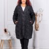Plus size καμπαρντίνα με τρυπητό κέντημα-κωδ 30052