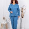 Plus size σετ φόρμας-μπλε-κωδ 11406-4