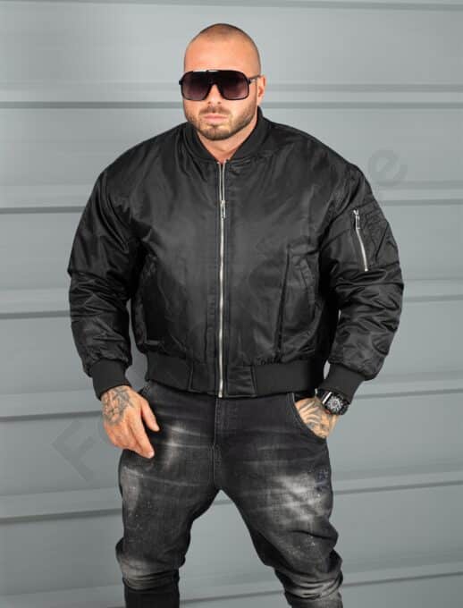 Ανδρικο μπουφάν Bomber Oversize-μαύρο-κωδ 10122