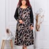 Plus size φόρεμα με γεωμετρικά σχήματα-κωδ 0824-2