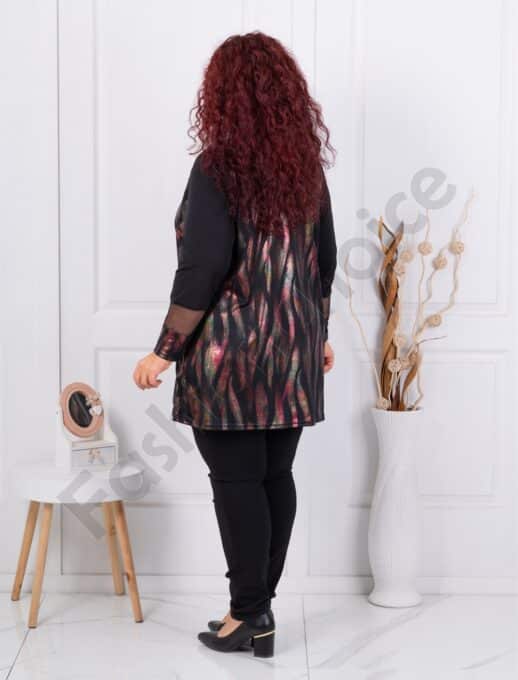 Plus size τουνίκ με λεπτομέρεια δίχτυ-κωδ 1309