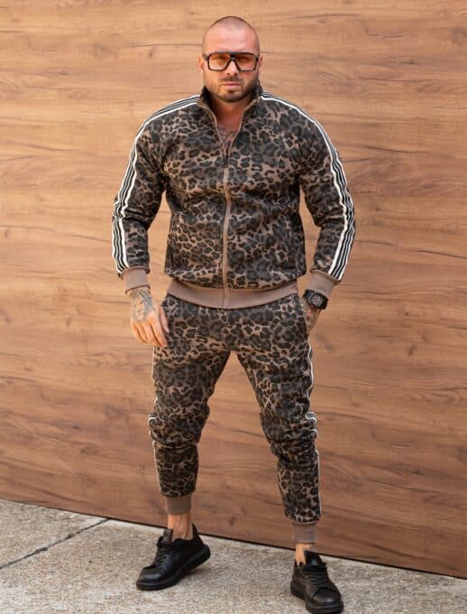 Ανδρικό σετ φόρμας χειμερινό-animal print-κωδ 5339