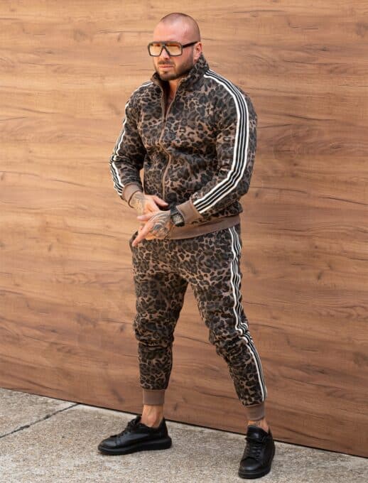 Ανδρικό σετ φόρμας χειμερινό-animal print-κωδ 5339