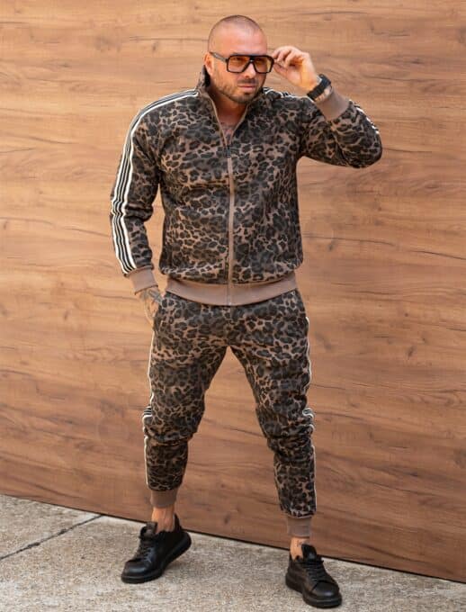 Ανδρικό σετ φόρμας χειμερινό-animal print-κωδ 5339