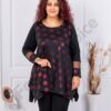 Plus size τουνίκ με πουά και λεπτομέρειες τούλι-κωδ 1432-1