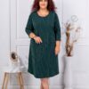 Plus size φόρεμα με στρας-κυπαρισσί-κωδ 3945-2