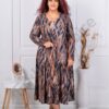 Plus size φόρεμα ανγκόρα-μαύρο/μπεζ-κωδ 25363-1