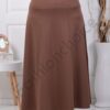 Plus size κλος φούστα με λάστιχο-καφέ-κωδ 25365-1