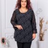 Plus size μπλούζα με τούλι-κωδ 25030-1