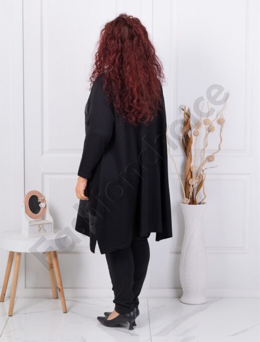 Plus size τουνίκ με συνδυασμό υφασμάτων-κωδ 3933