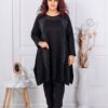 Plus size τουνίκ με συνδυασμό υφασμάτων-κωδ 3939