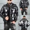 Ανδρικό γυαλιστερό Bomber μπουφάν Icon στην πλάτη-κωδ 25-33