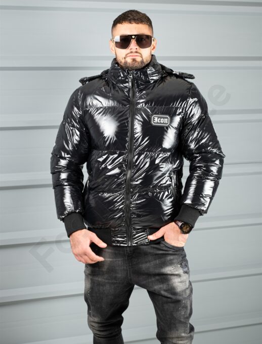 Ανδρικό γυαλιστερό Bomber μπουφάν Icon στην πλάτη-κωδ 25-33