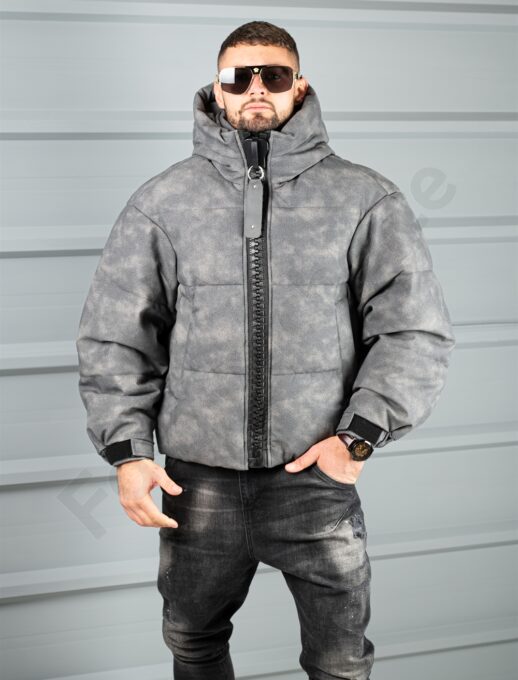 Ανδρικό Oversize μπουφάν με 3D φερμουάρ-κωδ 88539