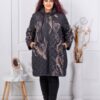 Plus size μπουφάν με animal print-κωδ 71347