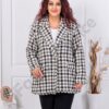 Plus size μπλέιζερ πιε ντε πουλ-μαύρο-κωδ 5031