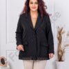 Plus size μπλέιζερ με δαντέλα στο τελείωμα-κωδ 5003