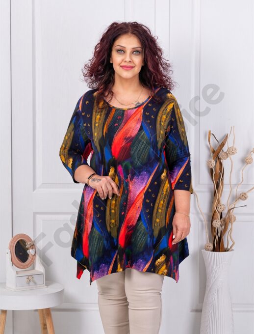 Plus size τουνίκ πολύχρωμη-κωδ 25116-3