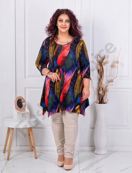 Plus size τουνίκ πολύχρωμη-κωδ 25116-3