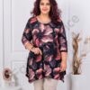 Plus size τουνίκ φλοράλ-ροζ-κωδ 25116-4