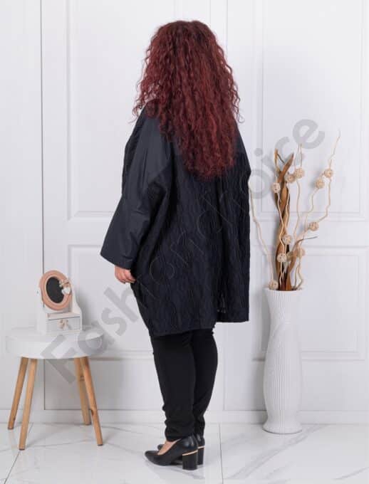 Plus size ασύμμετρη τουνίκ με γιακά-κωδ 23058
