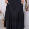 Plus size φούστα με με λεπτομέρεια από δαντέλα /50-66/-κωδ 50750