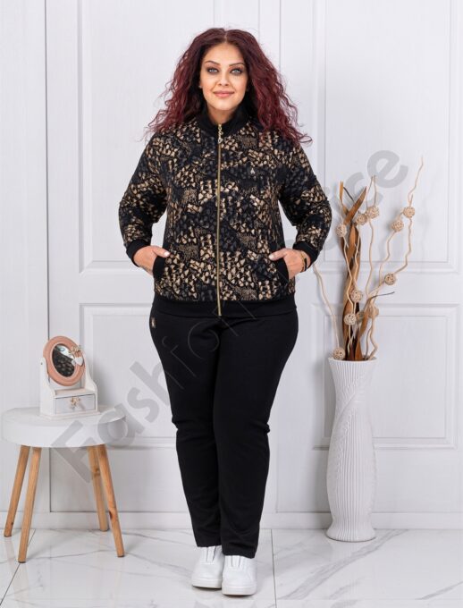 Plus size σετ με χρυσά μοτίβα-κωδ 4665