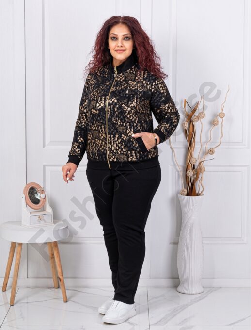 Plus size σετ με χρυσά μοτίβα-κωδ 4665
