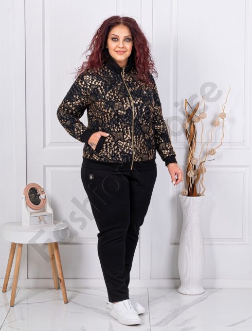 Plus size σετ με χρυσά μοτίβα-κωδ 4665