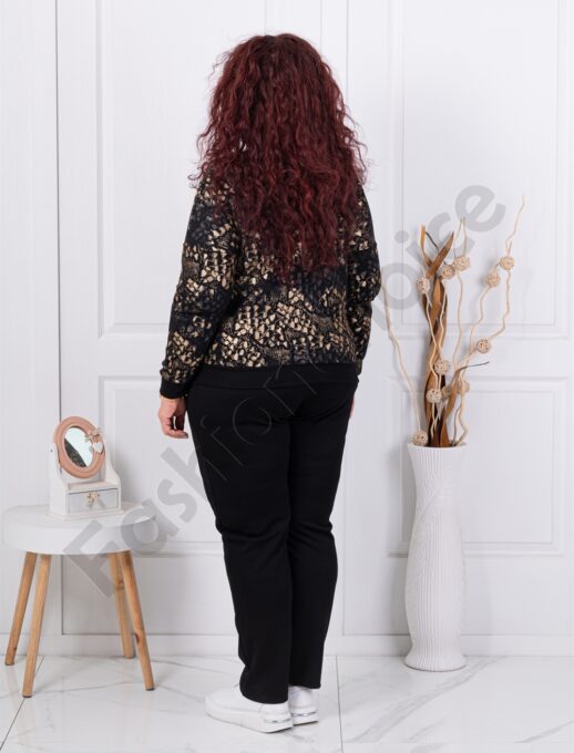 Plus size σετ με χρυσά μοτίβα-κωδ 4665