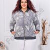 Plus size ζακέτα με τύπωμα φλοράλ-κωδ 4574