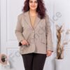 Plus size σακάκι με διπλό πέτο-μόκα-κωδ 4137-1