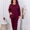 Plus size σετ φόρμας με απλικέ και στρας-μαρσάλα-κωδ 24475 (-1