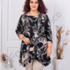 Plus size ασύμμετρη τουνίκ με σχέδιο φύλλα-παστέλ-κωδ 26367-5