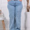 Plus size τζιν παντελόνι σε ίσια γραμμή-μπλε-κωδ 7724