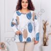 Plus size μπλούζα με τύπωμα κύκλους-λευκό-κωδ 261238-4
