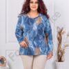 Plus size μπλούζα με τύπωμα κύκλους-μπλε ραφ-κωδ 261238-10