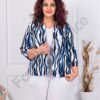 Plus size σακάκι με σχέδια-λευκό/μπλε-κωδ 1439-16