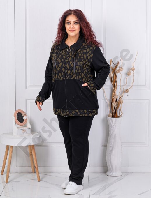 Plus size σετ φόρμας με γεωμετρικά σχήματα-κωδ 1464