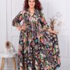 Plus size μεταξωτό φόρεμα σχεδία αρτ-κωδ 9477
