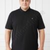 Plus size ανδρική κοντομάνικη Polo μπλούζα-μαύρο-κωδ 661