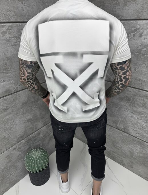 T-shirt με τύπωμα Only the brave-λευκό-κωδ 2576-1