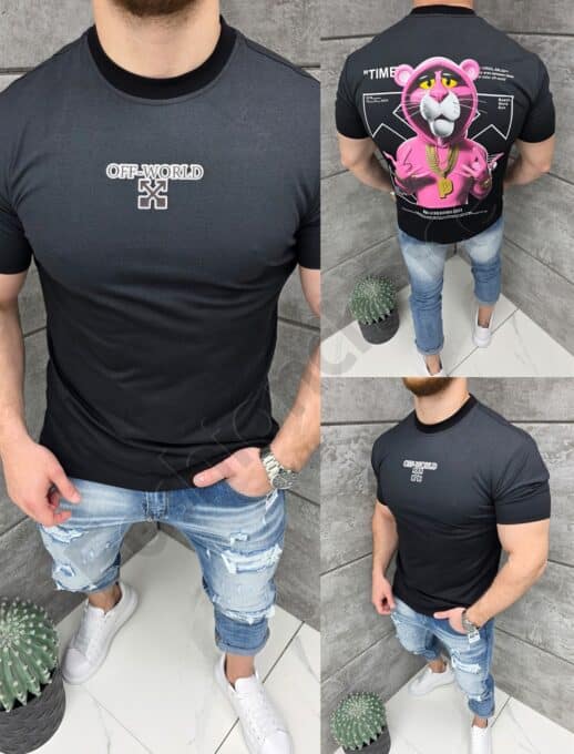 T-shirt με τύπωμα PINKO OFF-μαύρο-κωδ 429