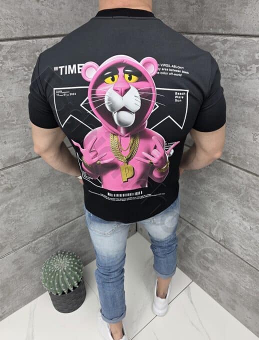 T-shirt με τύπωμα PINKO OFF-μαύρο-κωδ 429