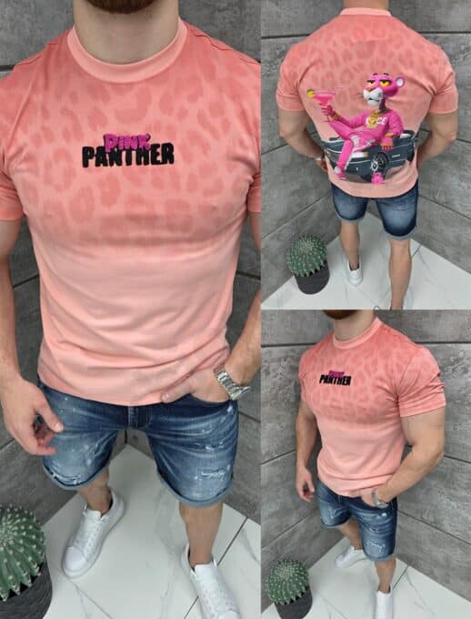Ανδρική μπλούζα Pink Panther-σομόν-κωδ 427-2