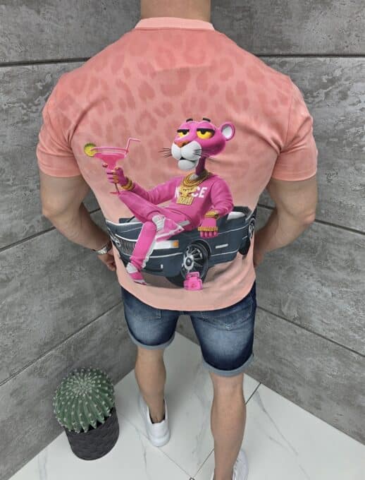 Ανδρική μπλούζα Pink Panther-σομόν-κωδ 427-2